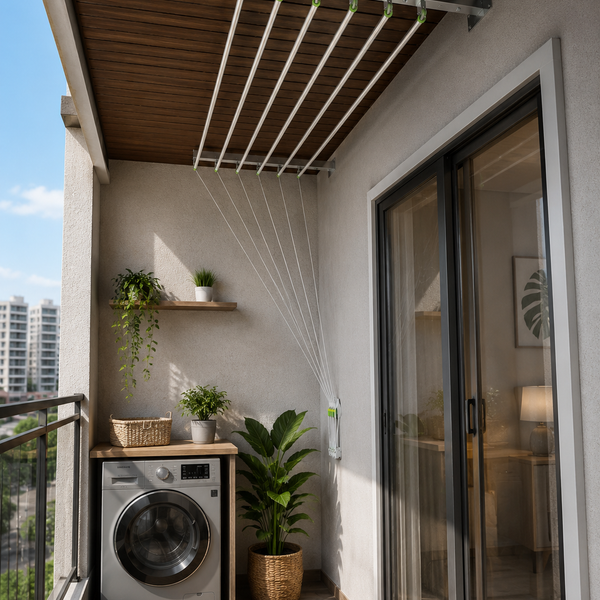 Dry My Clothes Cantilever Wall-Mounted Clothes Drying System